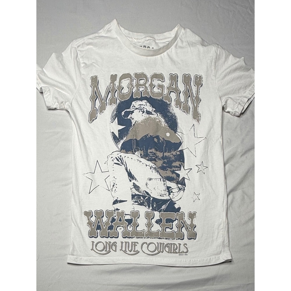 Morgan Wallen Long Live Cowgirls Graphic T-Shirt White Small Country Music T7